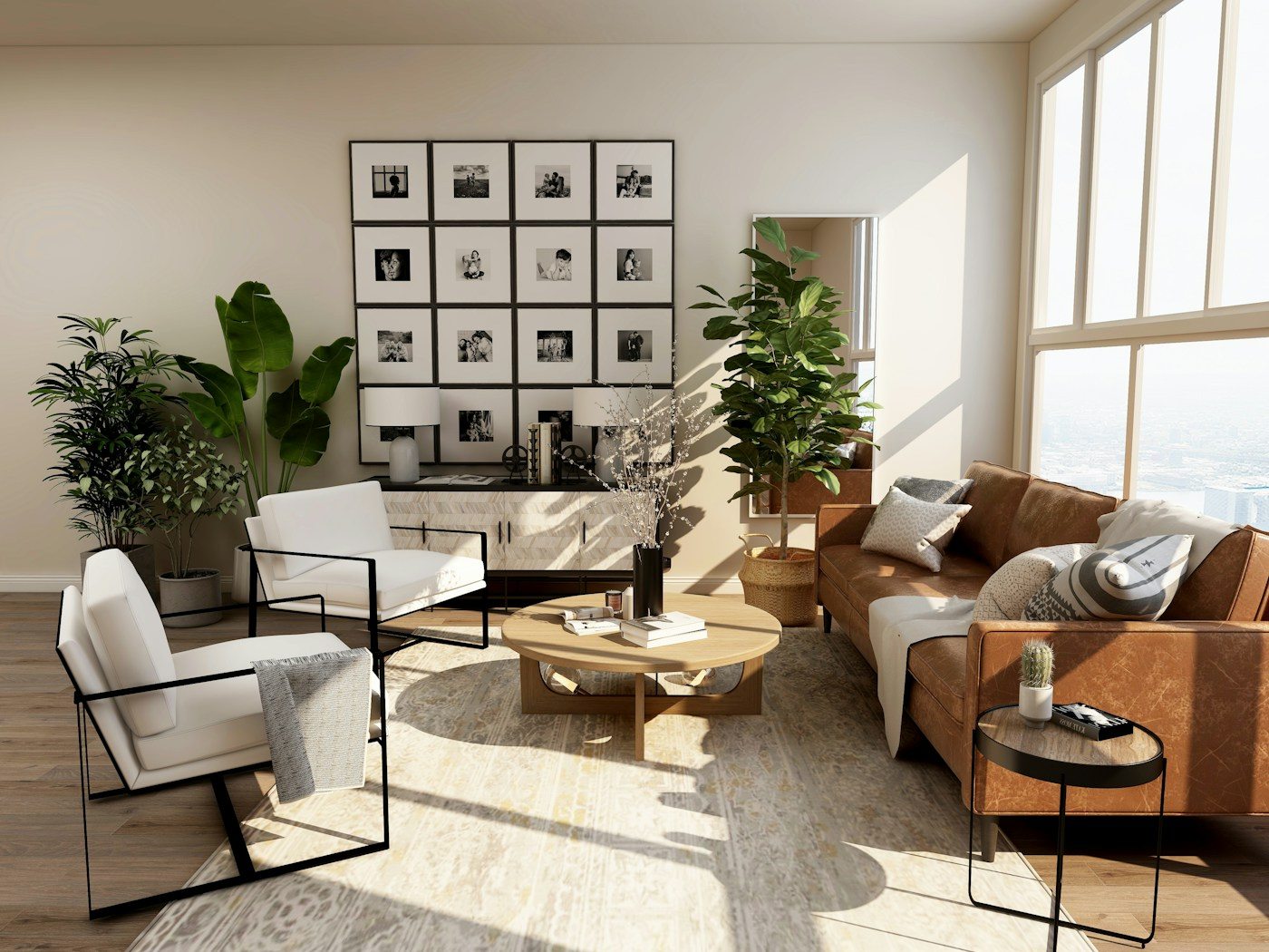 Bright living room with comfortable seating and natural light; stock image, not a listed property
